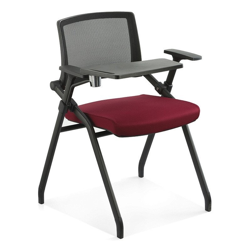Training Chair with Writing Board Seat Mesh Office Foldable Conference ...