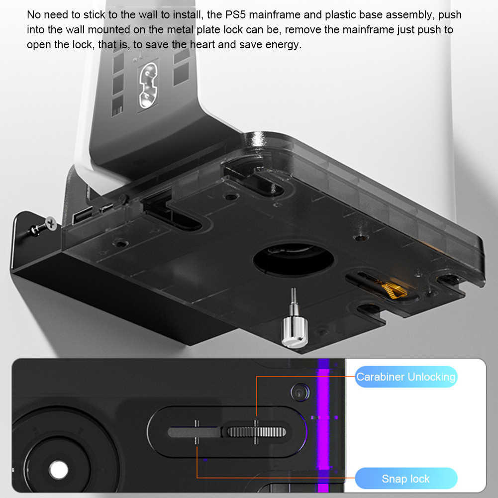 Wall Mount Console Dock Bracket Controller Rack for PS5 Pro/PS5 Slim ...