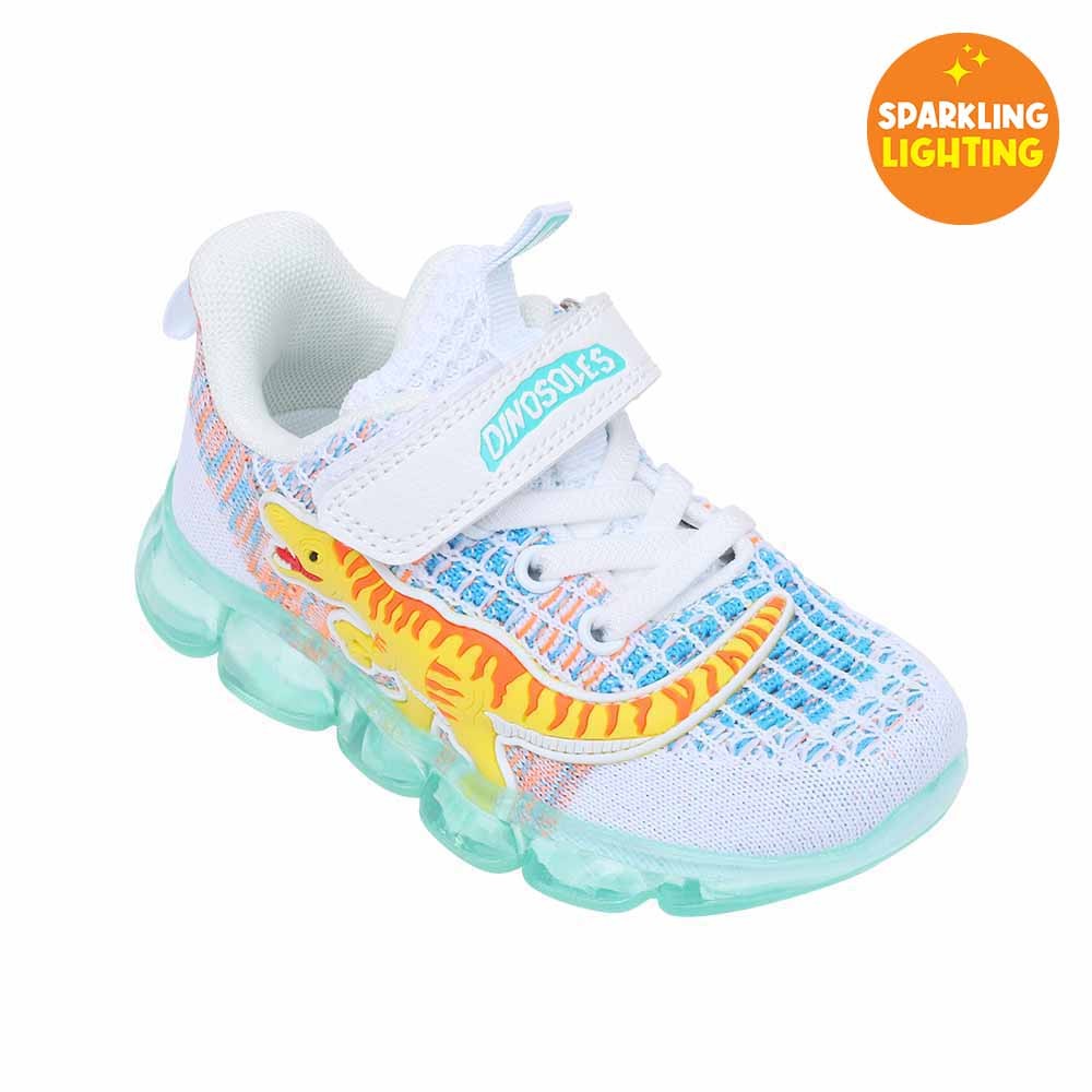 Clarks dinosaur light up trainers discount