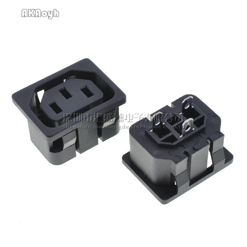 Ac-06 Power Socket Card Type Three-Hole Pin Character Socket 10A ...
