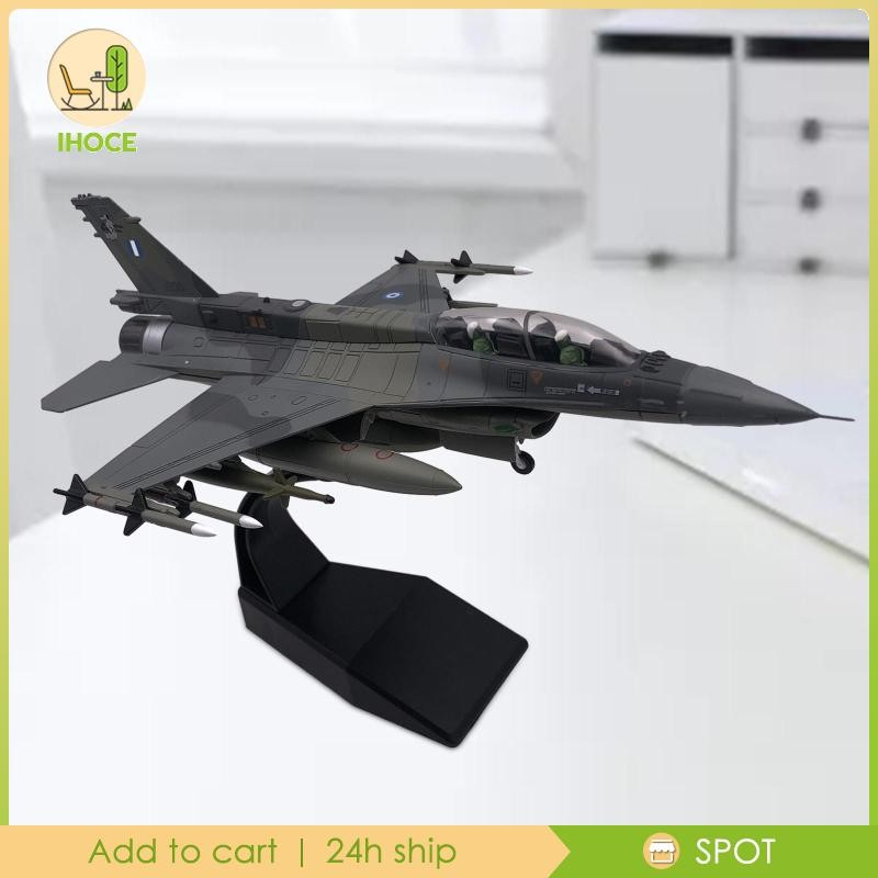 [Ihoce] 1:72 F16 Diecast Fighter Model Streamlined Body Retro Plane ...