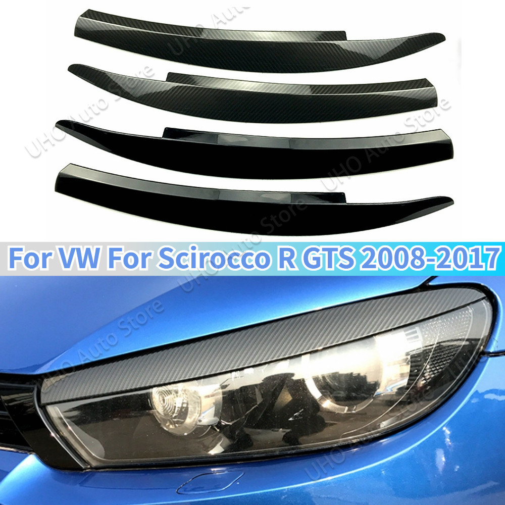 thumbnail image 2 of Fit VW Jetta MK6 Sagitar NCS 2010-2018 17 2x Headlight Eyelid Eyebrow Trim Cover | UK 2 of 10