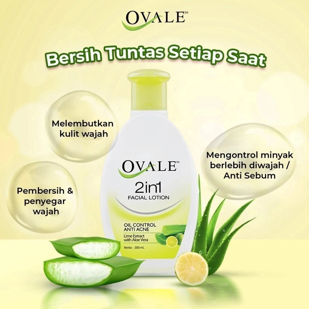 Ovale Facial Lotion 100ml / Merah Jingga Official - Gambar 4