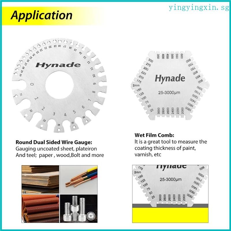 YIN Measuring Ruler Metal Sheets Welding-Thickness Gauge and 25-3000um ...