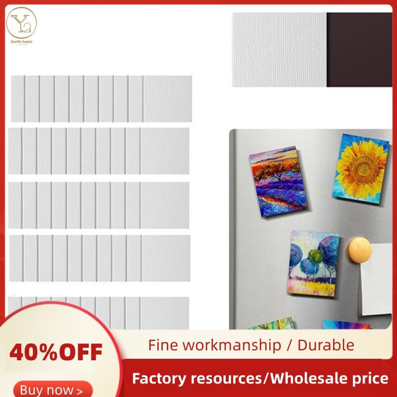 25 Pcs Magnetic Painting Canvas Panel Magnetic Mini Canvas Boards ...