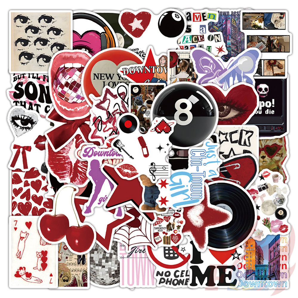 Retro Downtown Y2K Girls Art Series 01 Stickers 50Pcs/Set Fashion DIY ...