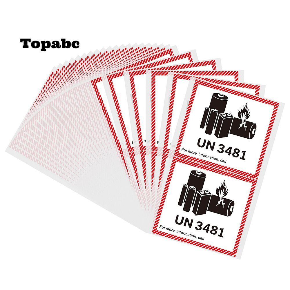 TOP Transport Lithium Battery Label, Red Copper Plate Adhesive Battery ...