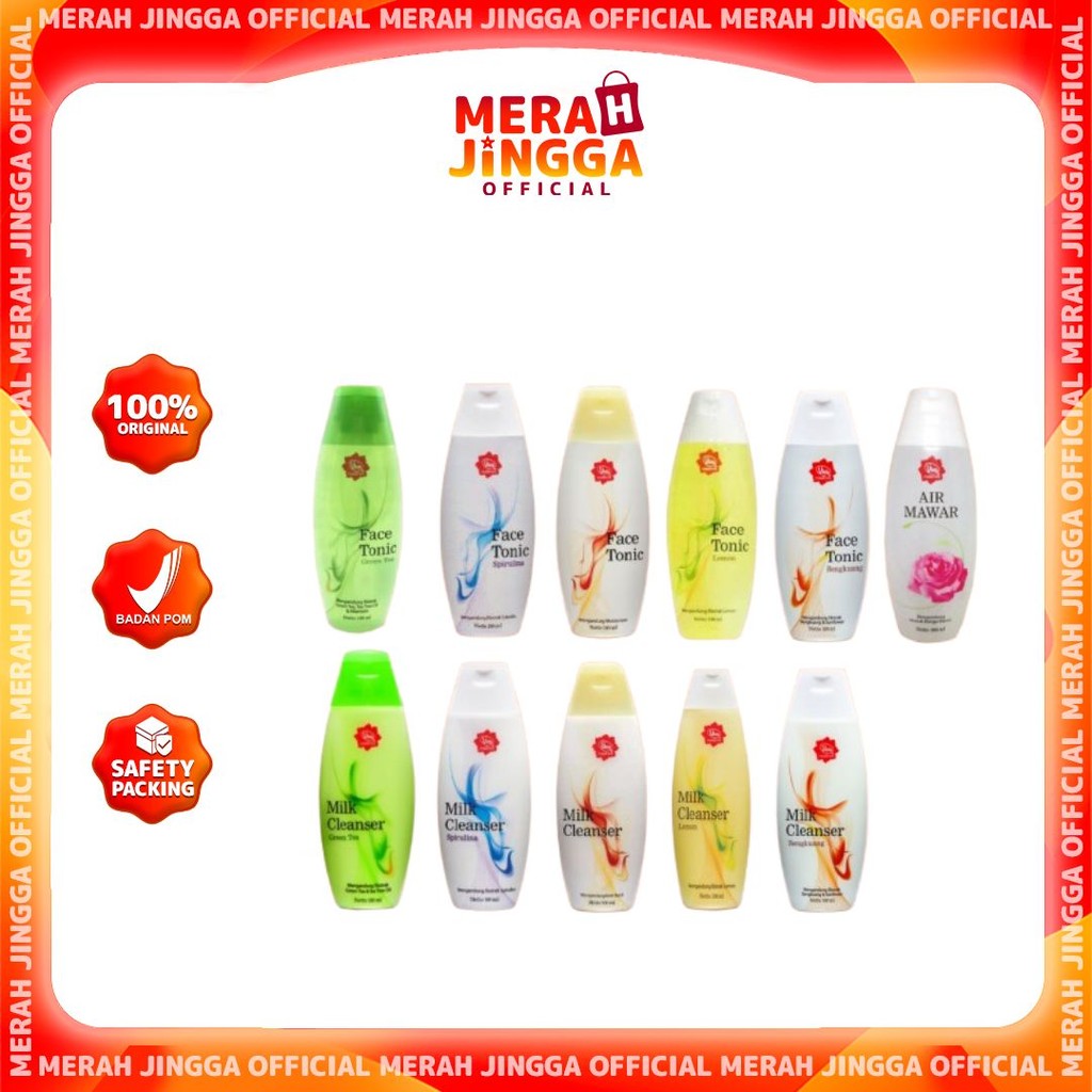 Viva Milk Cleanser Susu Pembersih /Face Tonic Penyegar Toner Air Mawar -200ml /Merah Jingga Official