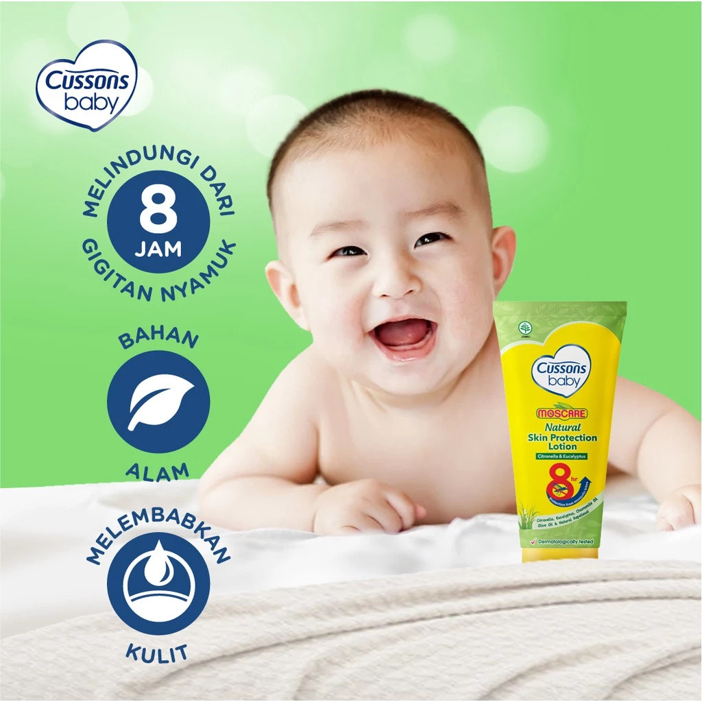 Cussons Baby Lotion Moscare Skin Protection - Losion Bayi Anti Nyamuk / Merah jingga Official - Gambar 3
