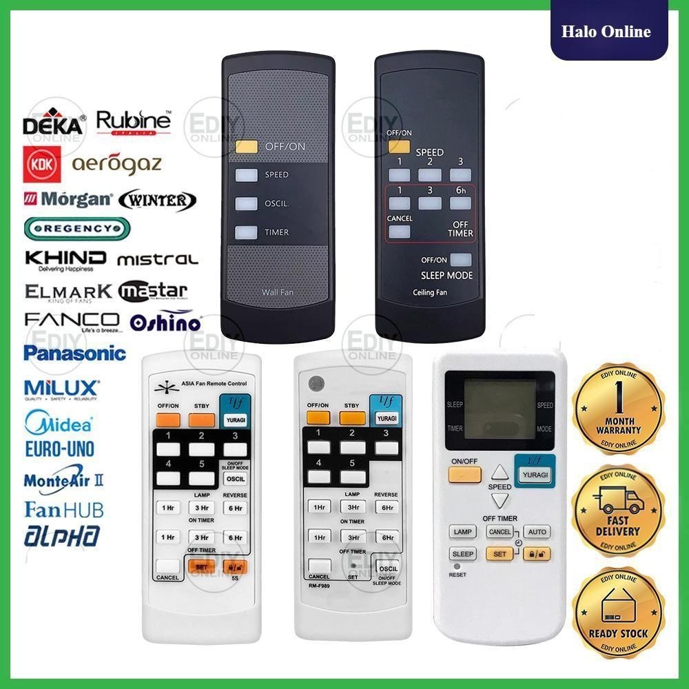 Universal Fan Remote Control Deka Wings Elmark KDK VENTUS KIPAS WALL ...