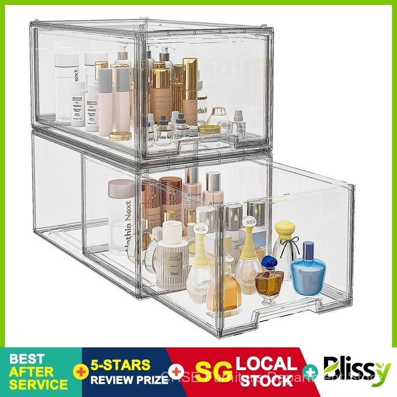Acrylic Drawer Organizer Stackable Drawer Transparent Storage Box ...