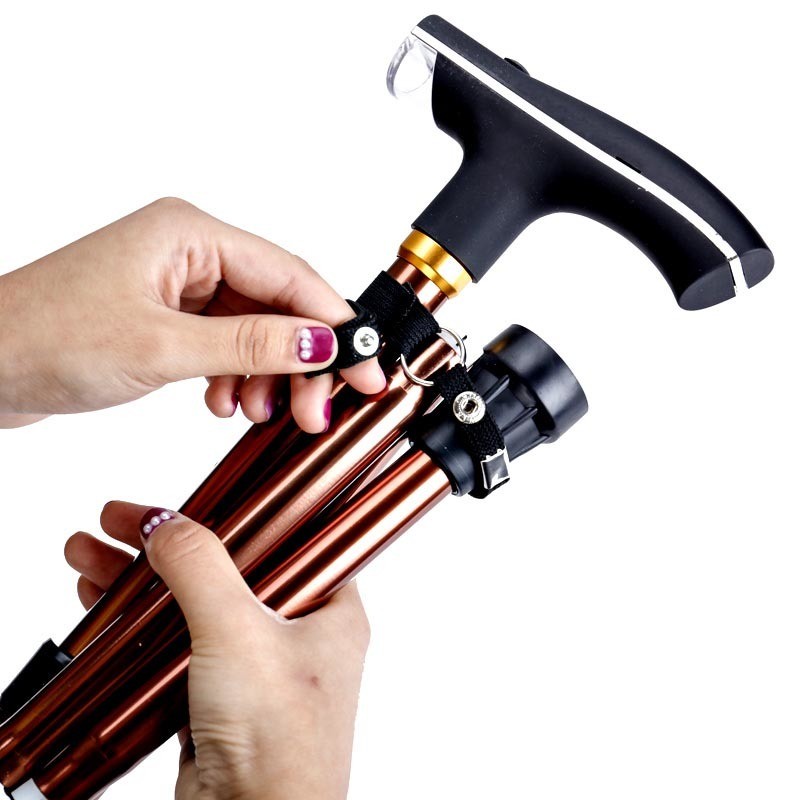 Foldable Portable Walking Stick Multifunctional Retractable Walking ...