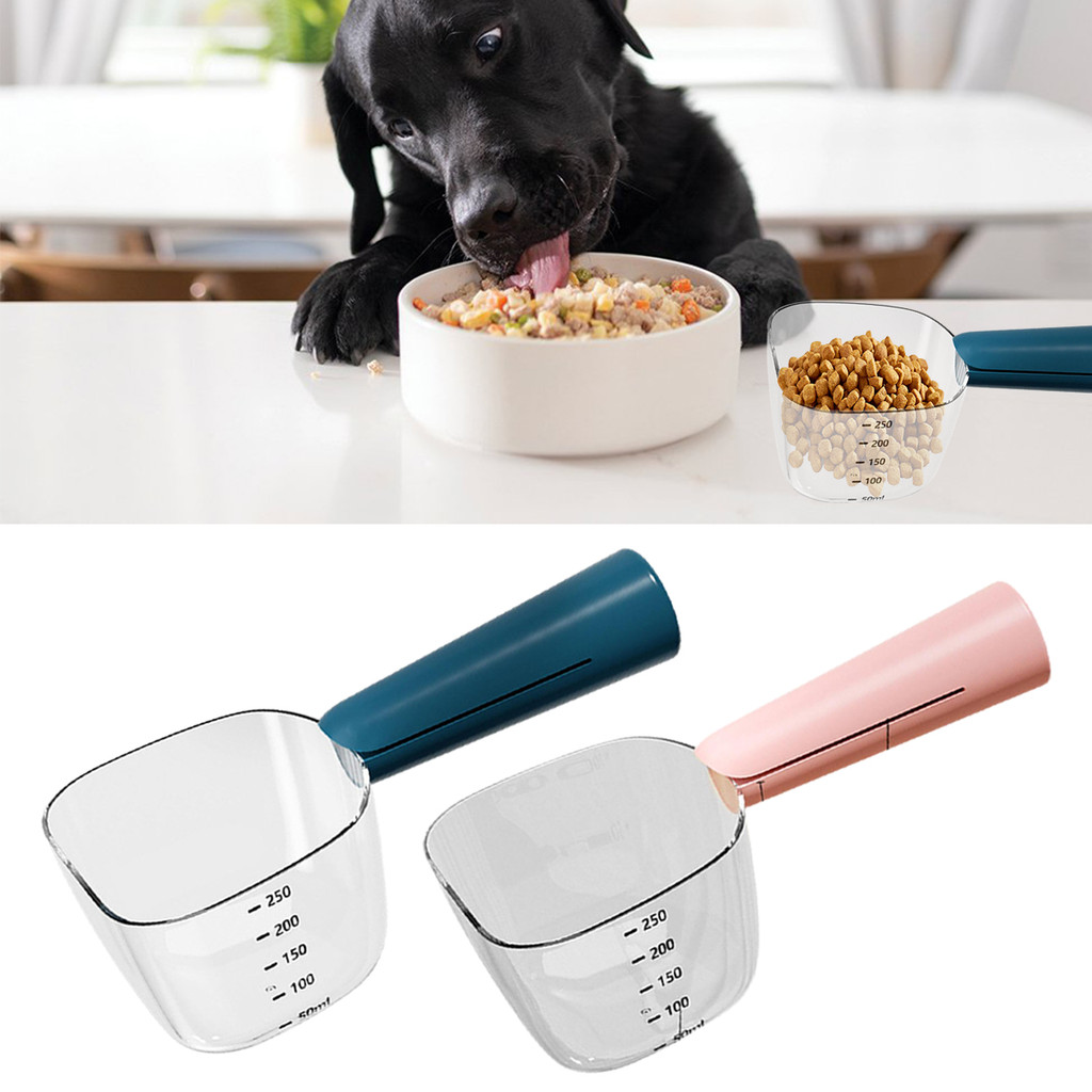 Dog Food Measuring Spoon, Transparent Cats Measuring Cup with Scale ...