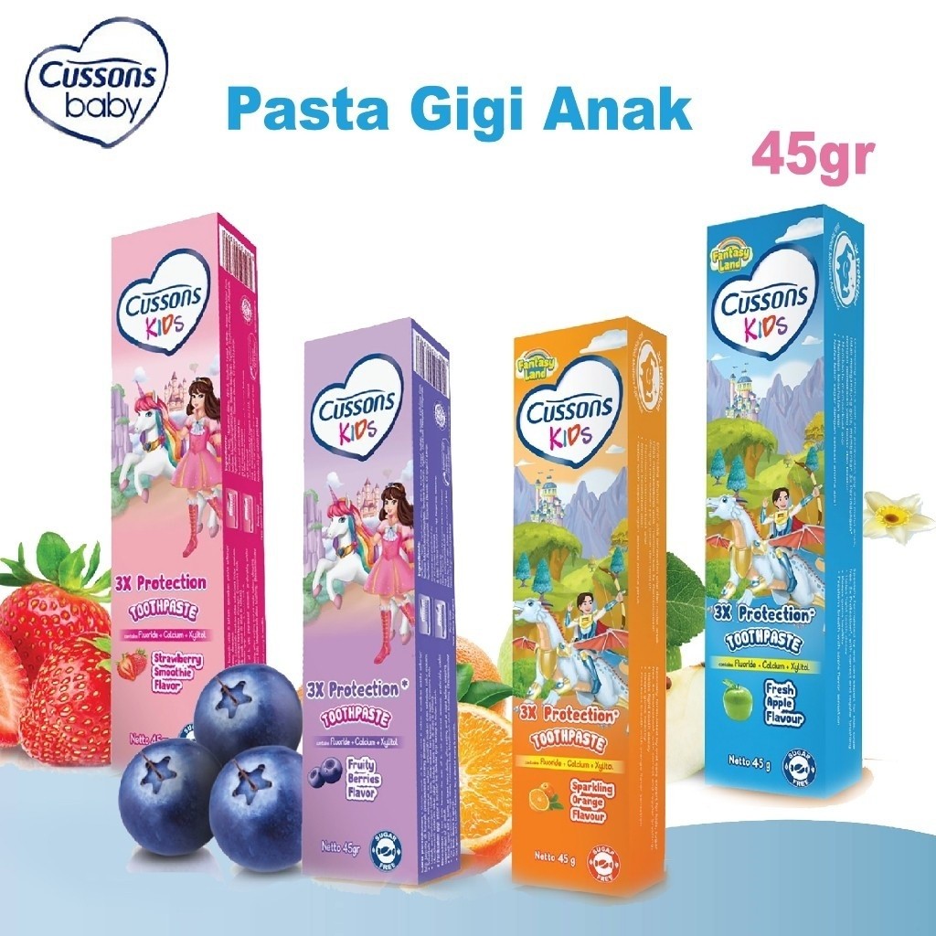 Cussons Kids Toothpaste - Pasta Gigi Anak 45gr / Merah Jingga Official - Gambar 2