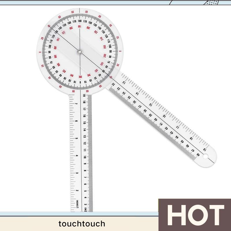 12 Inch Goniometer Transparent Orthopedic Angle Ruler Goniometer 360 ...