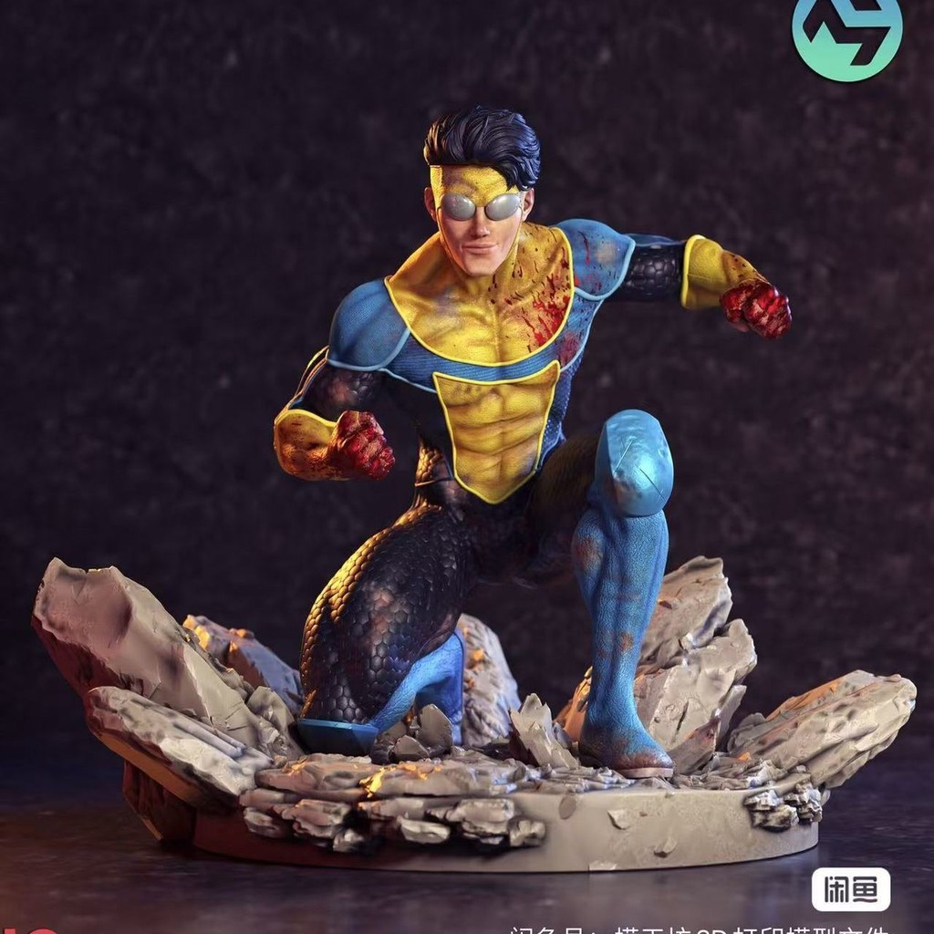 Invincible Young Man Mark 3D Printing Resin White Film Model Coloring ...
