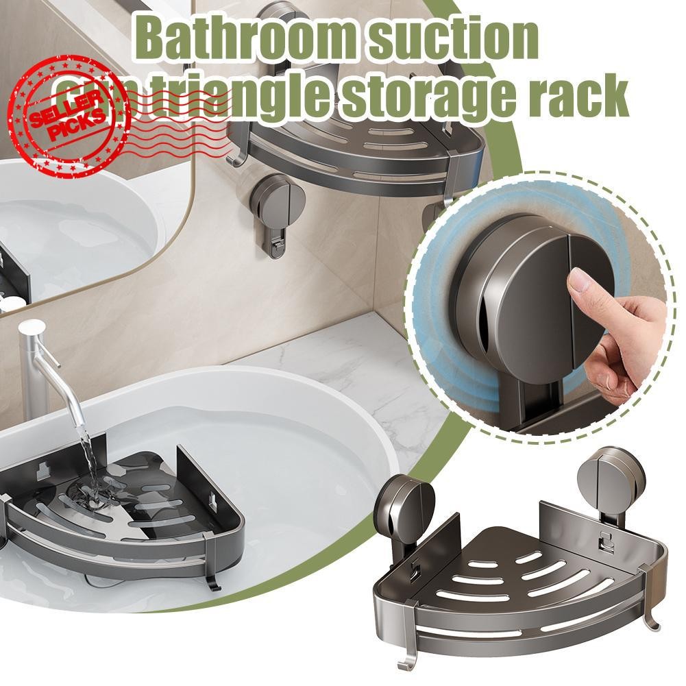 Toilet Suction Cup Rack Bathroom Rack Corner Storage Suction Wall ...
