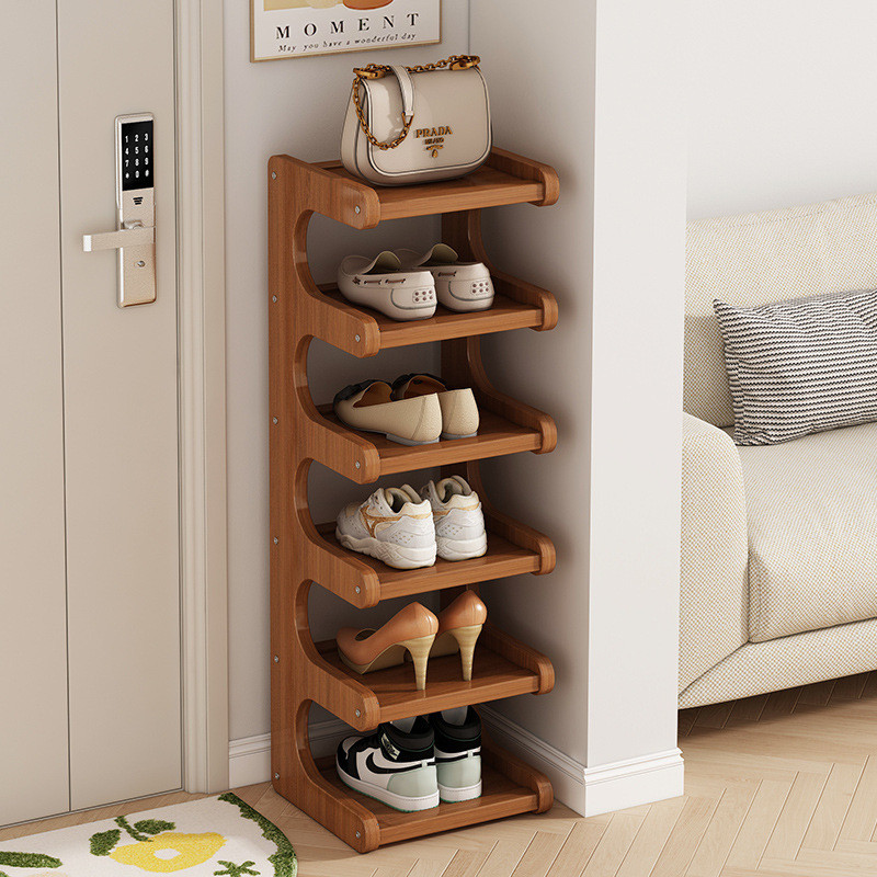 Shoe Rack Door Simple Small Narrow Multi-Layer Rack Space-Saving ...