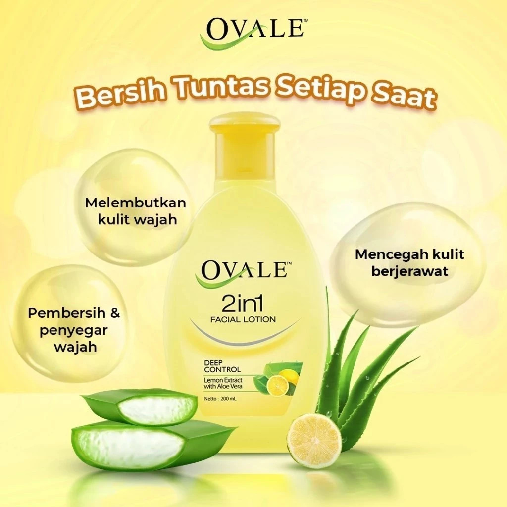 Ovale Facial Lotion 100ml / Merah Jingga Official - Gambar 3