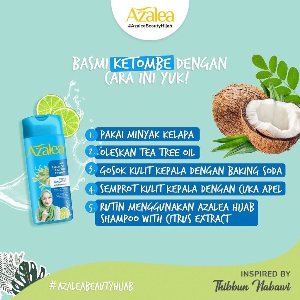 Azalea Shampoo Citrus Extract - Zaitun Oil & Habbatussaudah Oil / Merah Jingga Official - Gambar 3