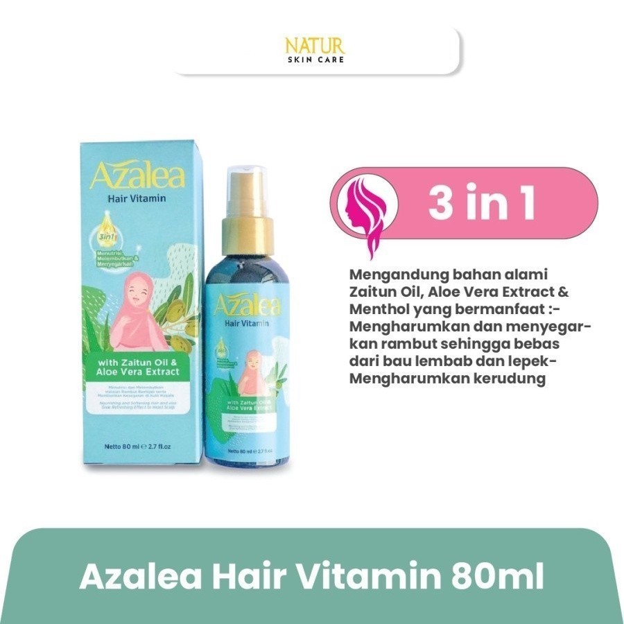 Azalea Hair Vitamin 80ml - Vitamin Rambut - Hair Treatment / Merah Jingga Official - Gambar 4