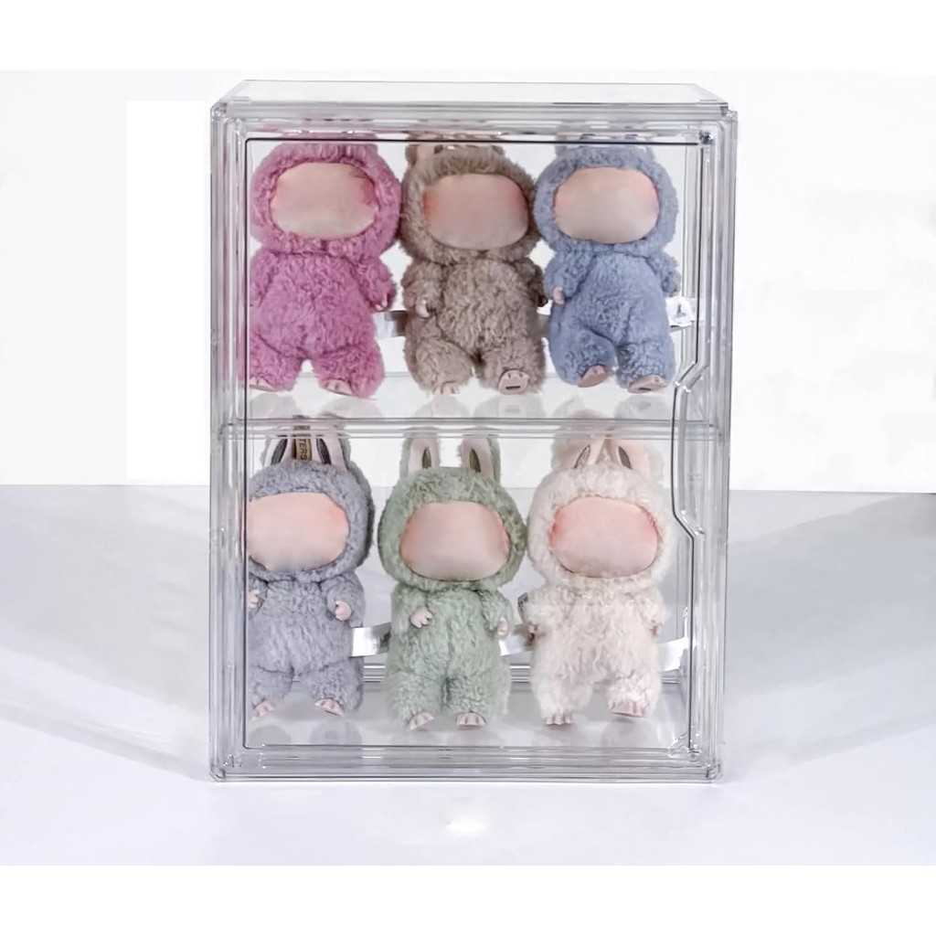 Display Case Compatible with Labubu POP MART, Acrylic Clear Display Box ...