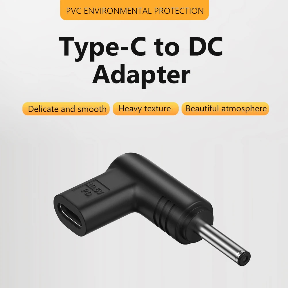19V PD Type-C Female To DC Male Adapter Universal PVC USB C PD To DC ...