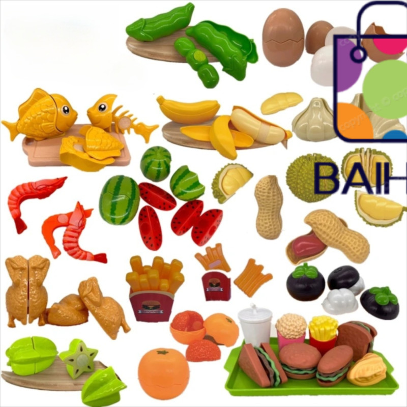 BAIHEE Simulated Vegetable Toy, Role Play Pretend Kitchen Cutting Play ...