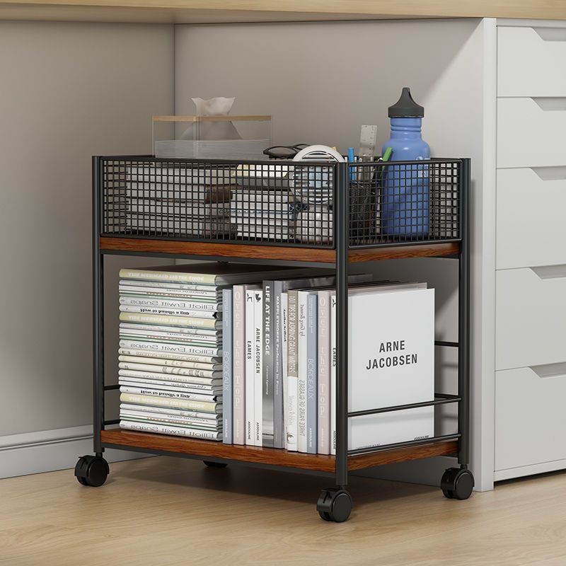 Desk Side Storage Rack Snack Bookshelf Office Dormitory Low Cabinet ...