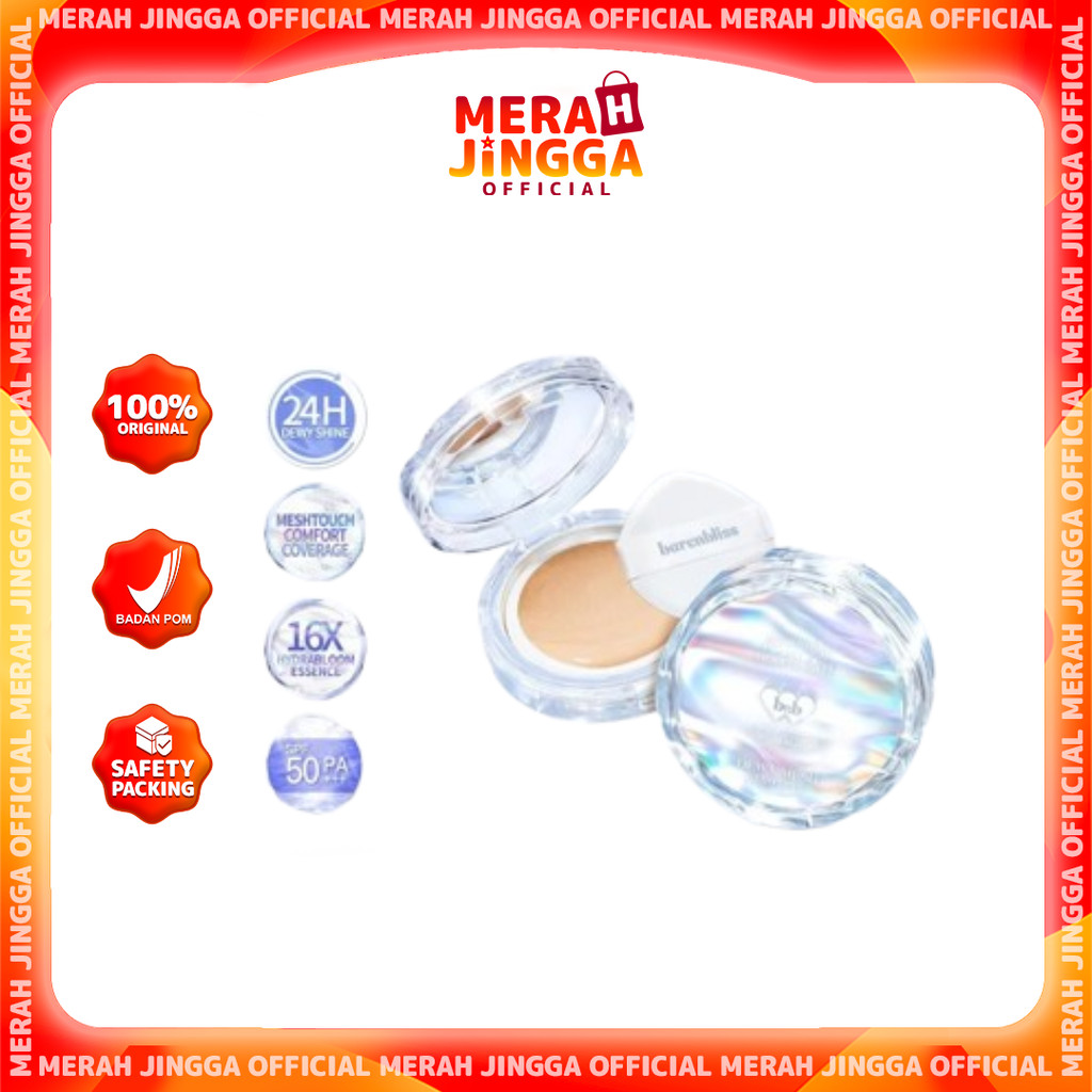 [NEW LAUNCH] BNB barenbliss Bloomdew Moonlight Dewy Mesh Cushion Cushion Dewy 24 Jam SPF 50 PA+++ Niacinamide & Miracle Bloom Essence Cushion Ringan Tahan Lama & Melembapkan
