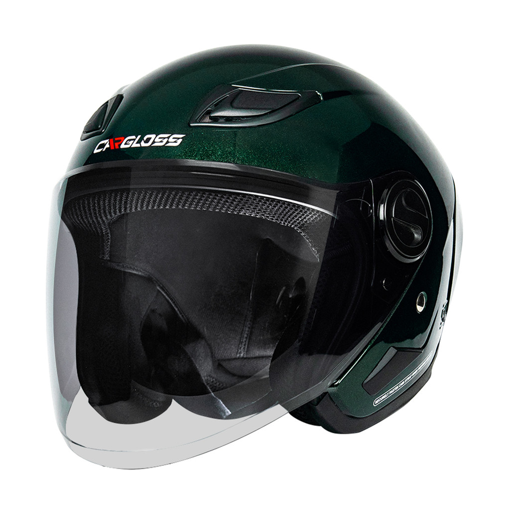 Cargloss NFS Helm Half Face Moonlight - Green - Gambar 2
