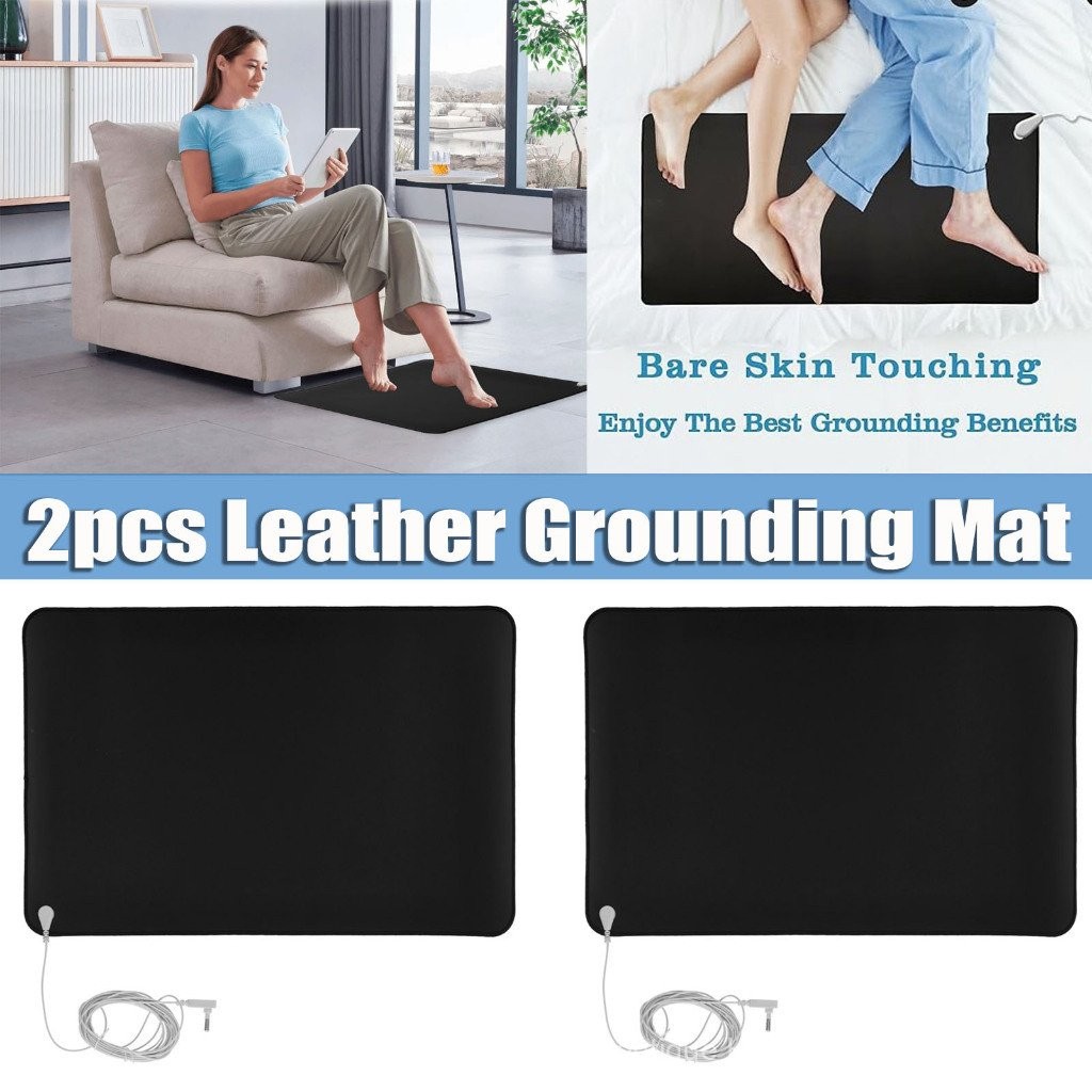 Grounding Mat with Grounding Cord Leather Grounding Pad Nonslip