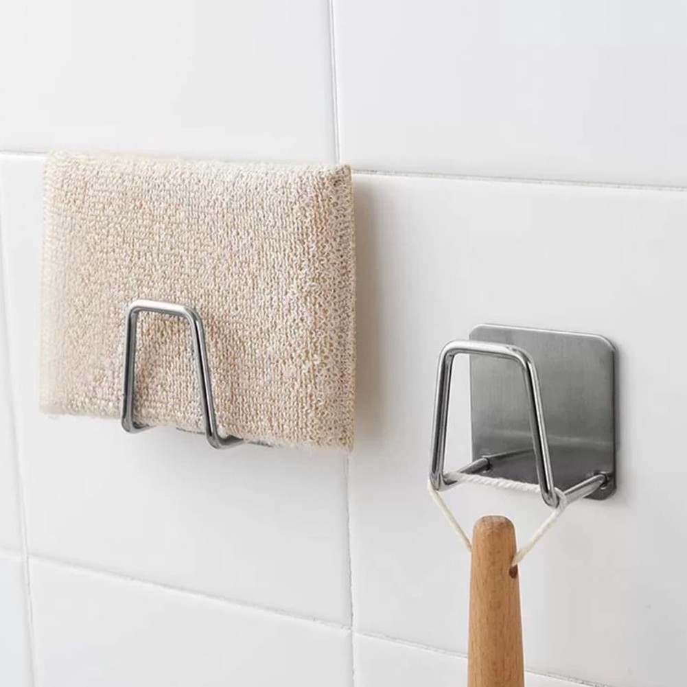 [POPM] Kitchen Sponge Stand Self-Adhesive Sink Sponge 304 Storage Stand ...