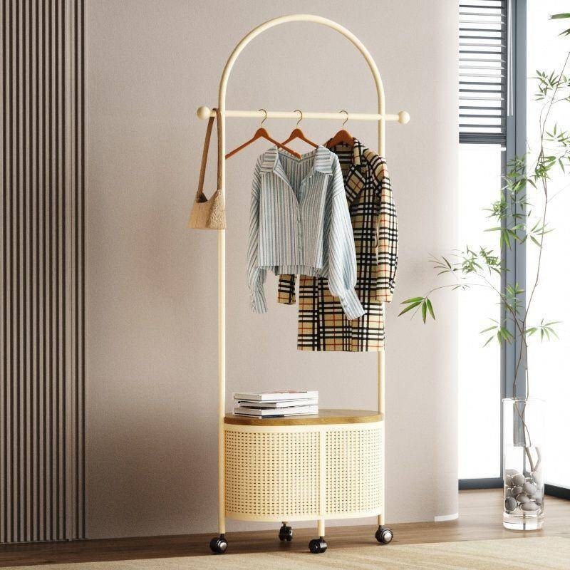 New clothes rack floor coat rack can be moved with wheel hanging ...