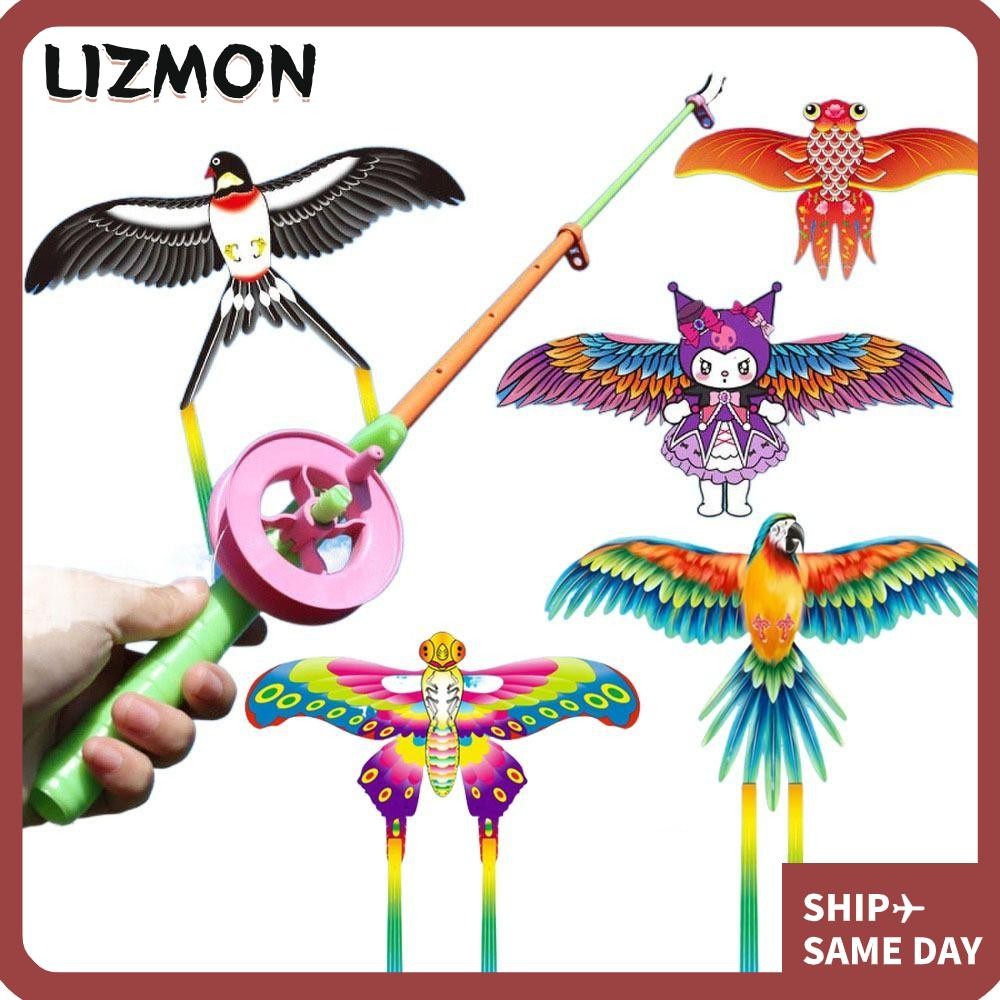 LIZMON Children Kite Toy, Easy to Fly Cartoon Flying Bird Kites ...
