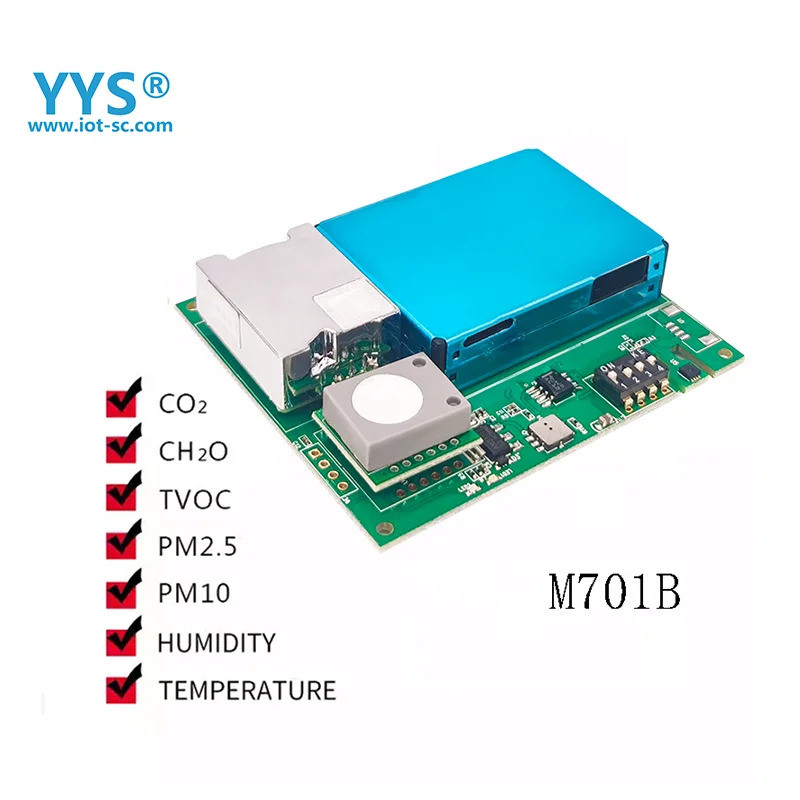 YYS 7 In1 Indoor Air Quality Sensor Co2 PM2.5 TVOC CH2O Gas Sensor ...