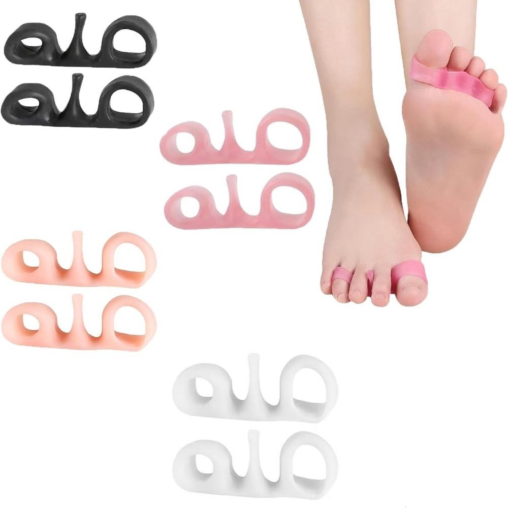 1 Pair of Toe Correctors and Toe Separators Silicone Invisible Posture ...