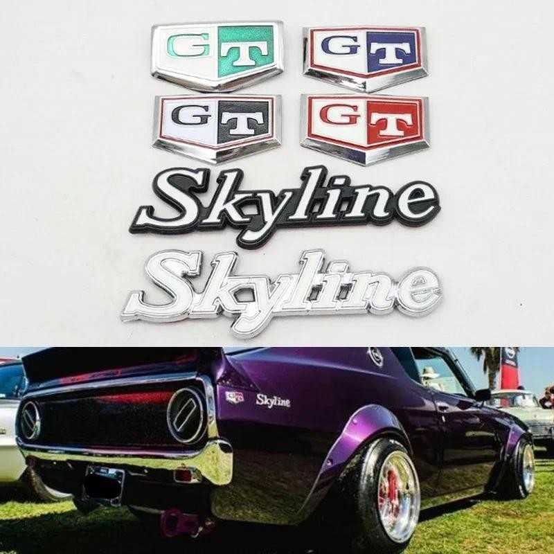 Car Rear Logo Emblem Side Fender Nameplate Bedge Decal For Skyline GT ...