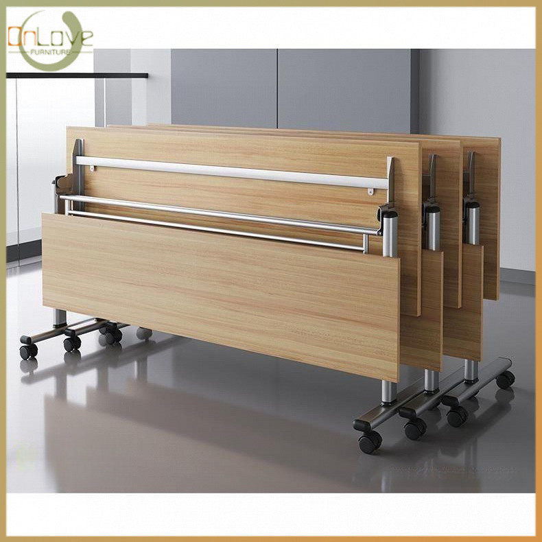 Folding table removable activity splicing long table double office ...