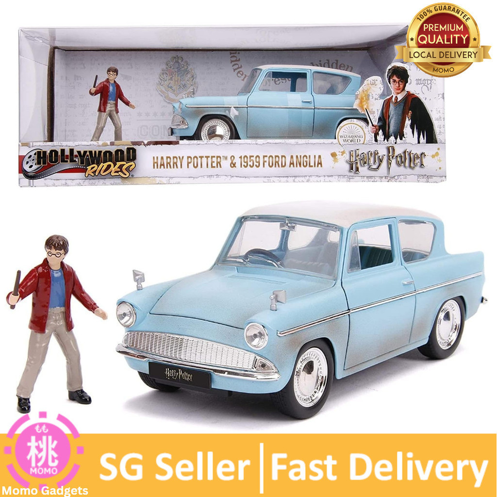 Voiture Ford Anglia 1959 Miniature Harry Potter – Échelle 1:24 – Die-cast Avec Figurine – Jada Toys