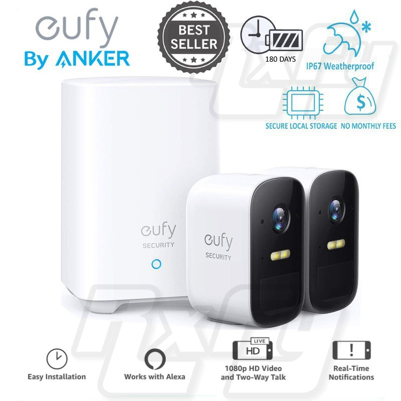 eufy eufyCam 2C Wireless Home Security CCTV Camera 1080p IP67 ...