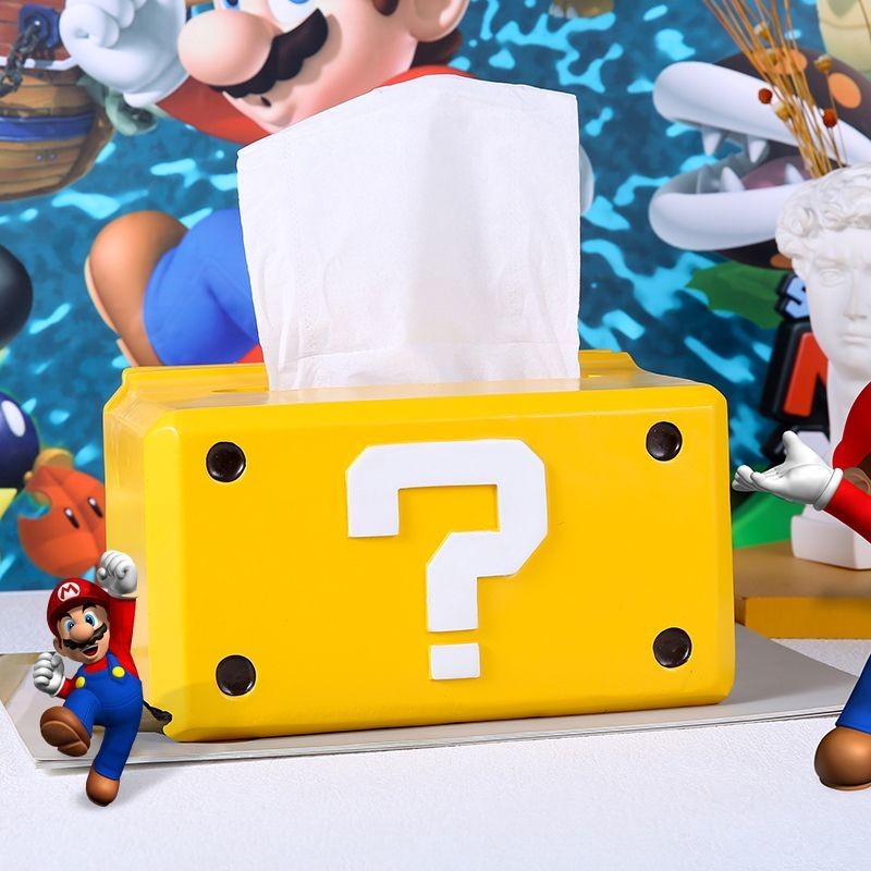 Mario Tissue Box Question Mark Tissue Box Cute Game Peripheral Super ...