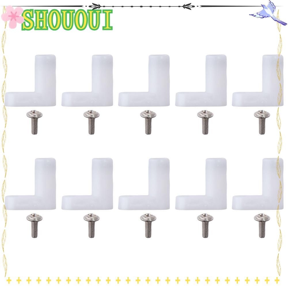 Heyous 50pcs L Type PCB Mounting Feet With 50pcs Screws, Circuit Board L Shape Type Insulated PCB Spacer Plastic Feet L Shape Insulated PCB Board - View #2