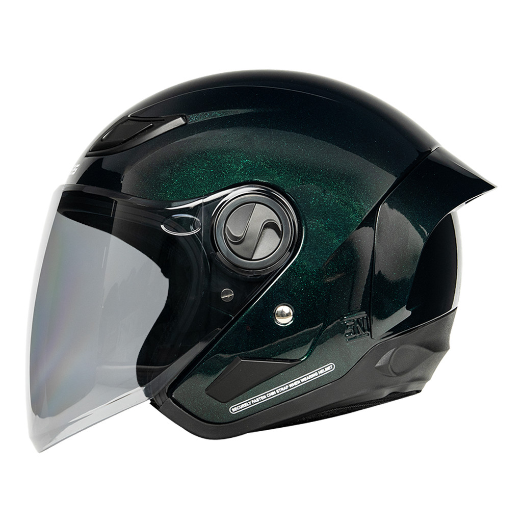 Cargloss NFS Helm Half Face Moonlight - Green - Gambar 3