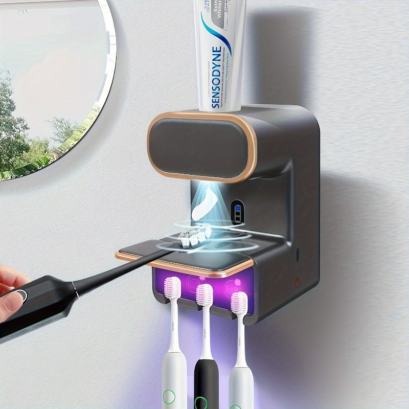 Automatic Toothpaste Dispenser with Smart Sensor, Wall-Mounted Holder ...