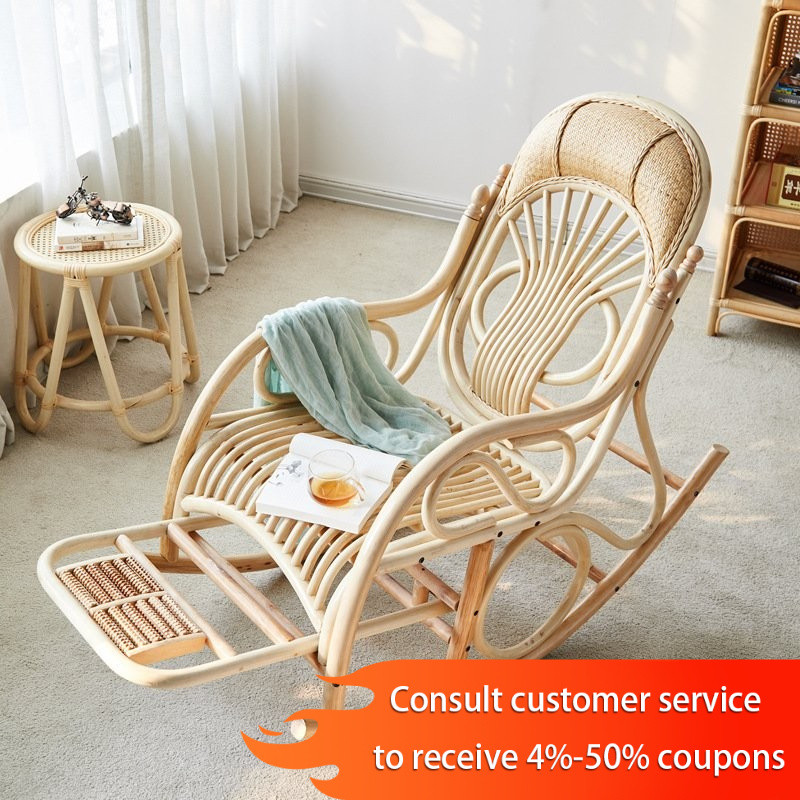 Modern Household Rattan Rocking Chair Indonesia Real Rattan Lazy ...
