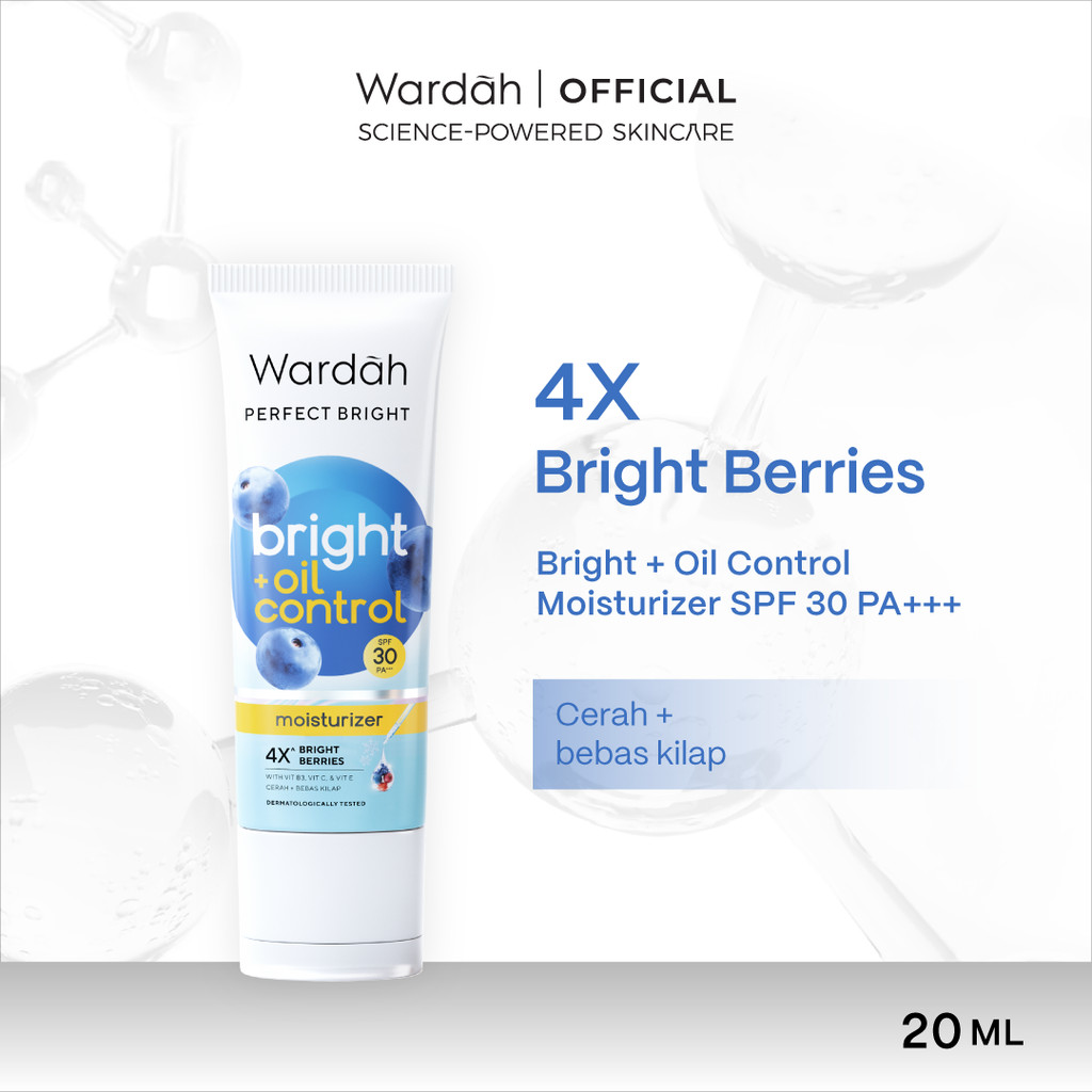 WARDAH Day Moisturizer All Series - Menyamarkan Bekas Jerawat, Dark Spot, Meratakan Warna Kulit, Menjaga Elastisitas Kulit, Melembabkan Wajah - Acnederm, Lightening, Perfect Bright, Crystal Secret, Renew You - Skincare - Gambar 4
