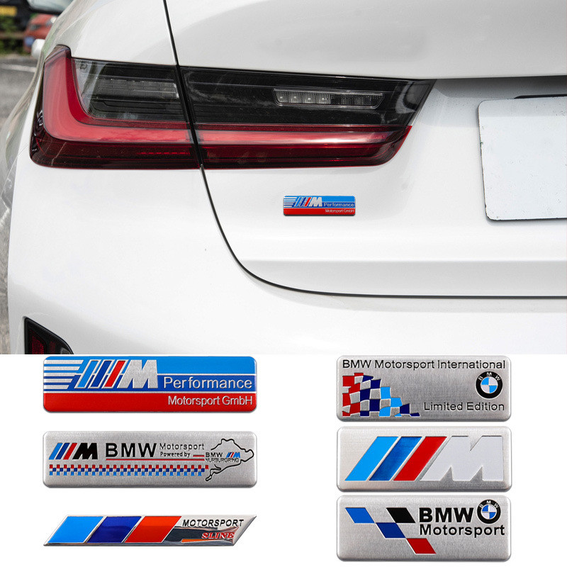 For BMW Bumper Stickers BMW Nameplate Aluminum Logo M Performance Metal ...