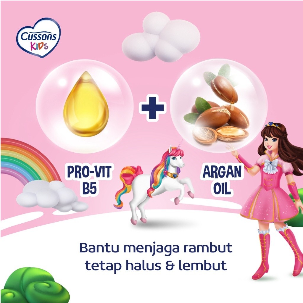 Cussons Kids Shampoo & Conditioner Unicorn Soft & Smooth - Sampo Anak / Merah Jingga Official - Gambar 3