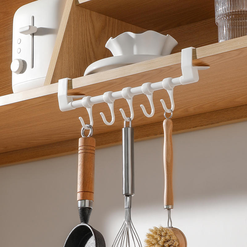 Kitchen Rail with Hooks Over The Door Towel Rack Cabinet Storage Towel ...